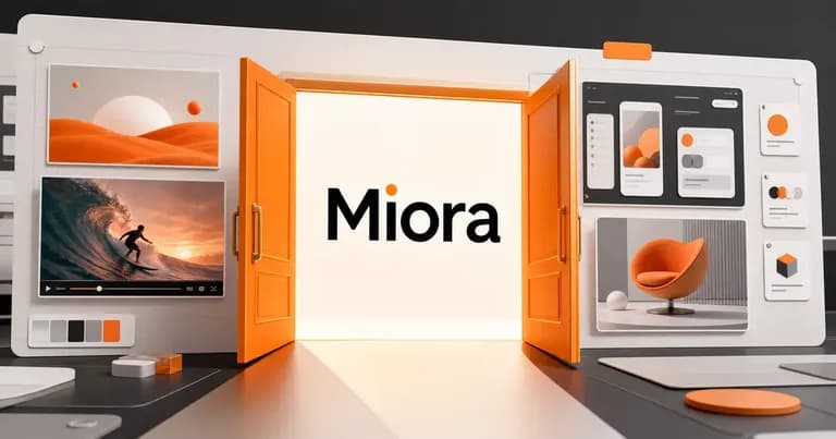 Miora 正式开放使用的橙色入口与多模态创意画布