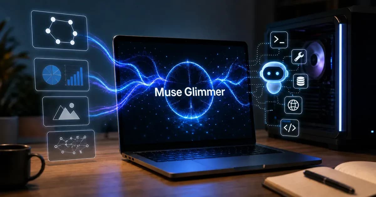 笔记本电脑本地运行 Muse Glimmer 并连接图像、图表、代码与工具的 Agent 场景