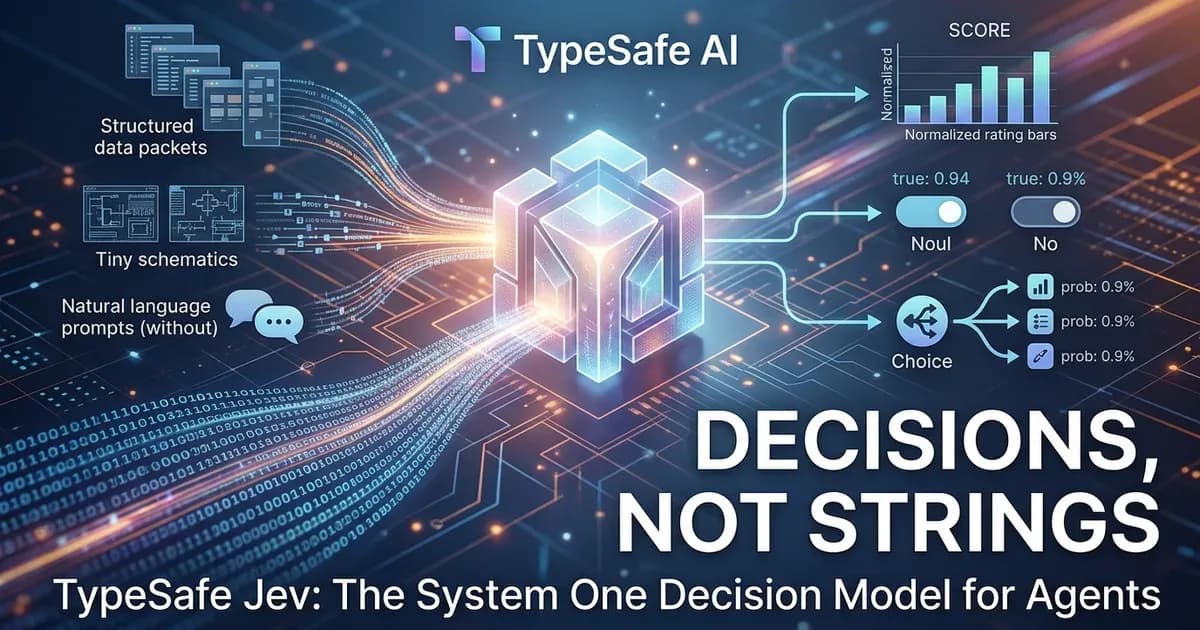 TypeSafe Jev 决策模型与 Noul、Choice、Score 三大原语架构示意图