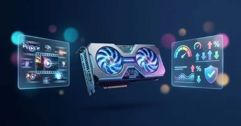 悬浮 GPU 硬件核心搭配 AI 视频渲染与算力选型决策看板