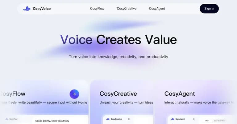 CosyVoice AI 语音工具界面缩略图