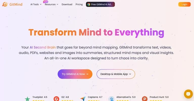GitMind AI 工具界面缩略图