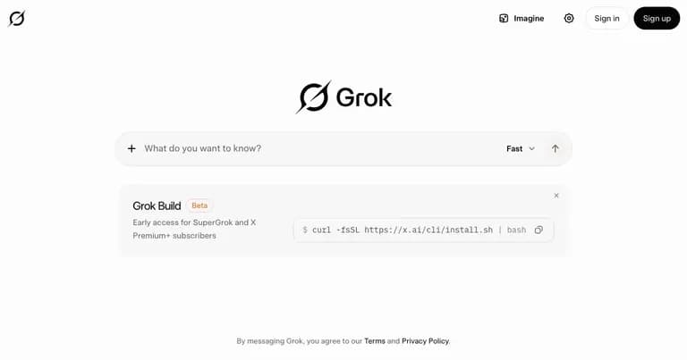Grok AI 助手界面缩略图