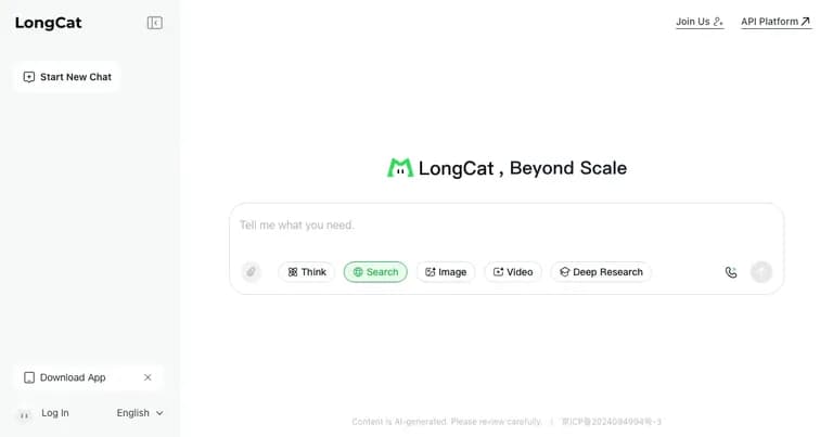 LongCat AI 工具界面缩略图