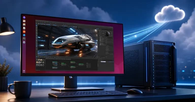Ubuntu 远程桌面正在使用 GPU 云主机完成三维渲染