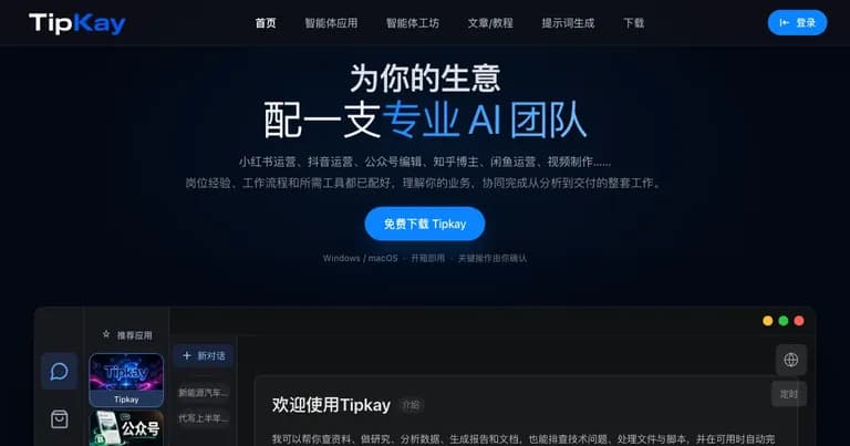 Tipkay AI 工具界面缩略图